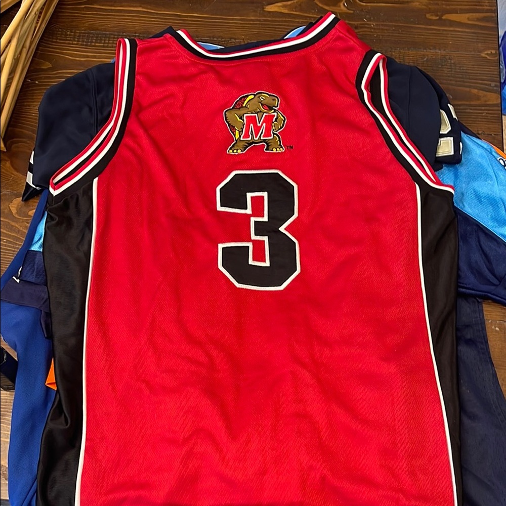 Red Basketball Jersey with Black Accents
